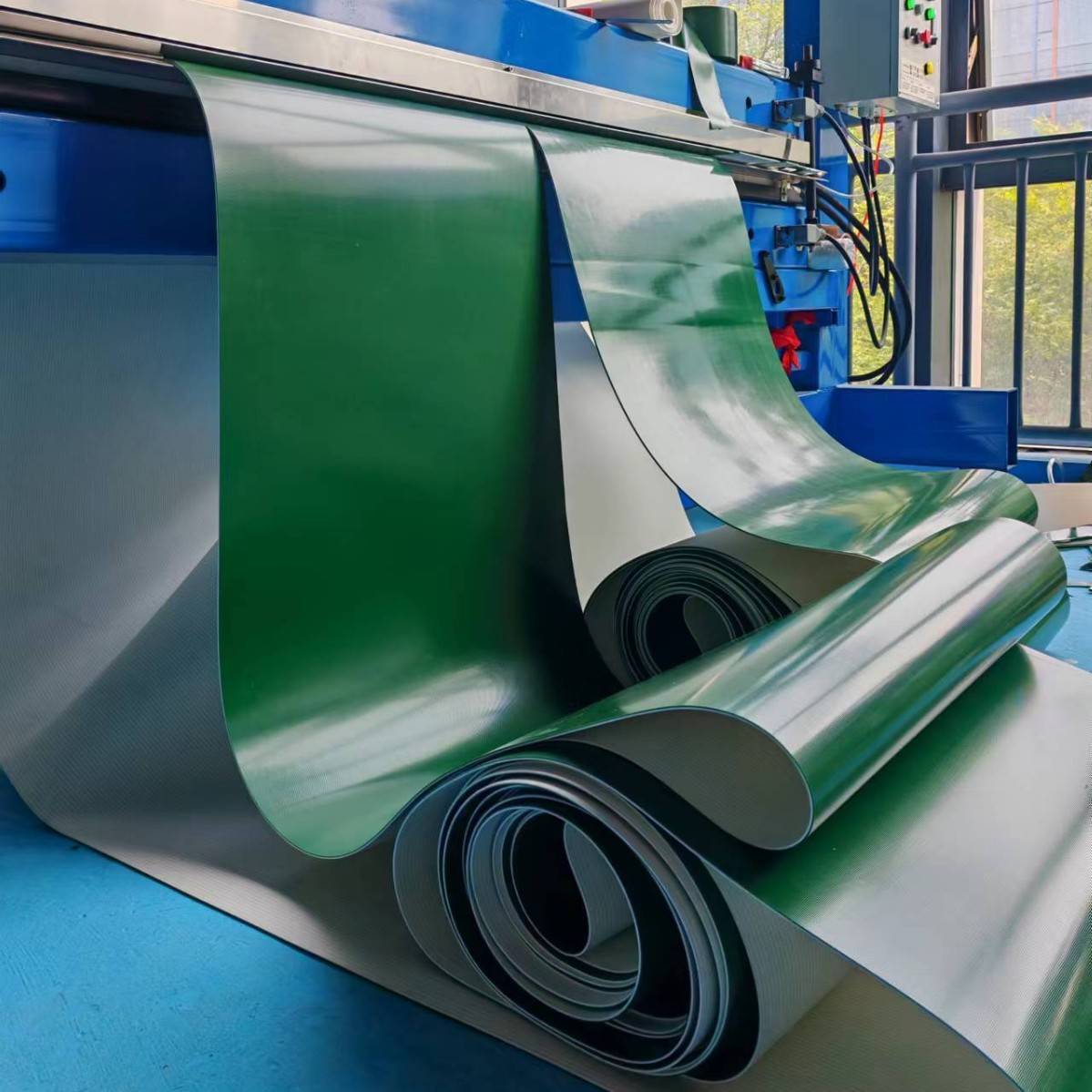 BĂNG TẢI PVC XANH